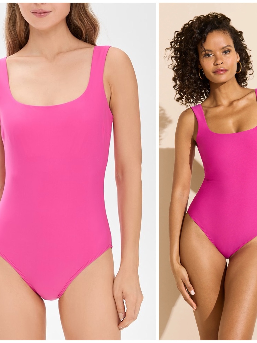 NWT Stylest Dreamsculpt Square Neck Tank One Piece Swimsuit Berry Pink Women’s M